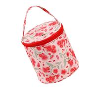 HIAKDOFT Borsa Porta Lavoro Maglia Rosso con Stampa Dente di Leone Organizer per Filato e Uncinetti Sacchetto Pratico per Strumenti da Cucito e Accessori di Lavoro Maglia