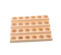 HIAKDOFT Bottiglie in Legno per Essenziali Espositore Compatto Organizer Vetro per Profumi e Diffusore Ripiano e Sicuro per Aromaterapia Protezione Solare Manuale