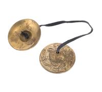 HIAKDOFT Cimbali da Dito in Ottone Resistente Piatti da Danza Spirituali in Rame per Cerimonie Tibetane Strumento per Meditazione e Feste