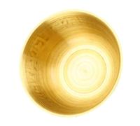 HIAKDOFT Ciotola in Rame Decorativa Multifunzionale per Offerte e Conservazione Ciotola Sacra per Acqua e Cibo Ornamento da Tavolo Vintage per Casa Tempio e Meditazione Finitura Dorata
