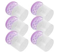 HIAKDOFT Contenitori Assorbiumidità Riutilizzabili in Plastica Coperchio Viola Set da 6 Secchi Vuoti per Deumidificatore Fai da Te per Armadi Bagni e Cantine