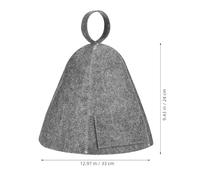 HIAKDOFT Cuffia da Sauna in Feltro Set 8 Pezzi Grigio e Bianco Cappello da Vaporarium Assorbente per Uomo e Donna Protezione Termica per Spa Bagno Turco e Sauna Finlandese