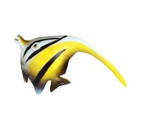 HIAKDOFT Decorazione Angelfish Simulato in Plastica Resistente per Acquari e Cognitivo Colori Naturali e Design Dettagliato Paesaggistico per Vasche da