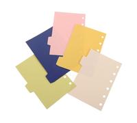 HIAKDOFT Divisori Indice per Raccoglitori Mini A7 con Linguette, Set da 5 Fogli per Ufficio, Scuola e Planner, Separatori Tascabili per Organizzazione Efficiente dei Documenti