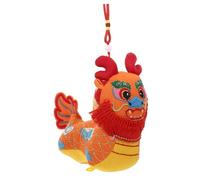 HIAKDOFT Dragon Plush Doll Kawaii Stuffed Animal With Hanging Strap Year Lucky Charm Soft PP Cotton Toy For Home Decoration