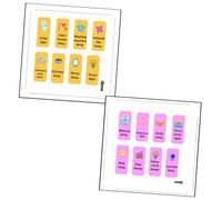 HIAKDOFT Etichette Adesive Fosforescenti per Interruttori 2 Pezzi Etichette Luminose per Bagno e Camera da Letto Adesivi Murali Luminosi Notturni per Decorazioni Casa e Sicurezza