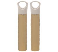 HIAKDOFT Impugnatura Manico Scopa 22mm in Plastica Kaki, Tappo Terminale di Ricambio per Paletta, Set 2 Pezzi per Pulizia Domestica Facile e Rapida