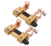 HIAKDOFT Interruttore di Scollegamento Batteria Auto a Lama in Ottone Set 2 Pezzi Montante Superiore Dispositivo di Isolamento Rapido per Camper Barche e Veicoli Resistente alle
