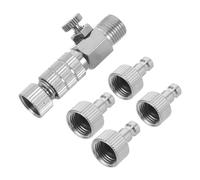 HIAKDOFT Kit Adattatore Raccordo Aerografo a Sgancio Rapido 5 Pezzi Connettore Rapido Compressore Aria Accessori Aerografo per Modellismo e Pittura di Precisione Compatibile Vari