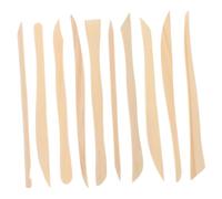HIAKDOFT Kit da 15 Pezzi di Strumenti in Legno per Scolpire e Modellare Argilla, Attrezzi per Ceramica e Intaglio Artigianale, per Progetti Artistici e Sculture Dettagliate