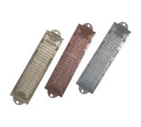 HIAKDOFT Mezuzah Ebraica Metallo 3 Pezzi con Pergamena Non Kosher Oro Argento Bronzo Decorazione Benedizione Casa Porta Ingresso Facile Installazione