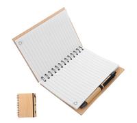 HIAKDOFT Notebook Spirale con Copertina in Bambù Resistente Blocco Note Portatile per Appunti e Lavoro Taccuino Multifunzione per Studenti e Professionisti per Ufficio e Scuola