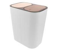 HIAKDOFT Pattumiera a Doppio Scomparto Bidone Per La Raccolta Differenziata Dei Rifiuti Da Cucina Contenitore Plastica Per Rifiuti Umidi e Secchi Coperchio Due Colori Per Uso Domestico