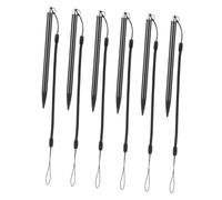 HIAKDOFT Penna Stilo Metallo Resistiva 6 Pezzi Con Cordino Anti-smarrimento, Alta Precisione Per Tablet e Touch Screen Telefono, Accessorio Scrittura Professionale Per Dispositivi Touchscreen