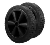 HIAKDOFT Ruote di Ricambio per Carrello della Spesa e Barbecue a Gas, Kit 2 Pezzi in Plastica Nera, Ruote Regolabili Silenziose Alta Capacità di Carico, Sostituzione per Griglia e Carrelli