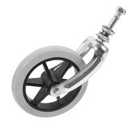 HIAKDOFT Ruote di Ricambio per Carrozzina Disabili Anteriori con Cuscinetti Front Fork in Gomma Grigia Rinforzata Accessorio per Sedie Rotelle e Carrelli Portatutto