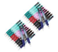 HIAKDOFT Set 24 Penne a Sfera Multicolore 4 in 1 Punta 0,7 Mm, Fusto Trasparente, Inchiostro Commutabile, Penne a Sfera Retrattili per Ufficio, Scuola e Diario