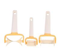 HIAKDOFT Set di 3 Tagliabiscotti a Rulli in Plastica per Pasta Stampo per Biscotti e Fondente Utensile per Dolci e Mini Pizze per Uso Domestico e Professionale