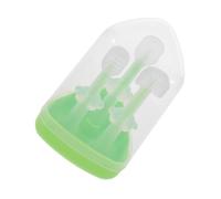 HIAKDOFT Spazzolino Denti Silicone per Ragazzo Ragazza con Pulitore Lingua Morbido e Spazzola Gengive Kit Igiene Orale Ergonomico e Sicuro per Primi Dentini e Pulizia Completa