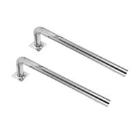 HIAKDOFT Supporto per Antenna Wifi in Acciaio Inox 30 CM l-Type Staffa da Parete per Bridge Wireless Montaggio Palo per Telecamera di Sicurezza 2 Pezzi per Uso Esterno e Ambienti