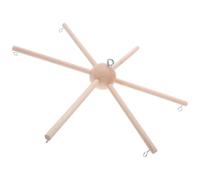 HIAKDOFT Supporto per Mobile per Ragazzo Ragazza in Legno Struttura Sferica a 6 Gambe Kit Fai da Te per Decorazioni Cameretta Supporto Stabile per Appendiabiti e Campanelli Eolici