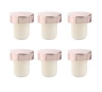 HIAKDOFT Tappi a Forma Di t Riutilizzabili 6 Pz Tappi Di Chiusura Per Bottiglie Di Vino in Sughero Naturale Finitura in Alluminio