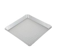 HIAKDOFT Teglia Pizza Quadrata in Alluminio Anodizzato con Traspiranti e Resistente per Cottura e Pizza Croccante per Forno e Regalo Casa