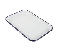 HIAKDOFT Teglia Rettangolare Smaltata Antiaderente Resistente per Padella Bistecchiera per Pizza Crepes e Verdure Leggera e Facile da Adatta e Frigorifero