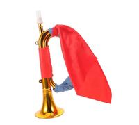 HIAKDOFT Tromba di Plastica Portatile per Feste e Celebrazioni, Corno da Gioco Piccolo e Rumoroso Nastro Blu e Decorazione Rossa, Strumento a Fiato e Eventi Sportivi