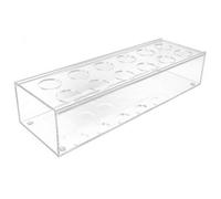 HIAKDOFT Vaso Rettangolare in Acrilico Trasparente 30X10X65 CM 12 Fori per Composizioni Floreali Decorazione Casa e Matrimoni Porta Fiori Secchi e Centrotavola Moderno per Soggiorno e