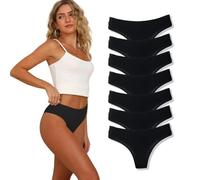 Hialegion Donna Gstring Cotone Tanga Confortevole e Traspirante Alta Vita Slip Sexy 6 Confezione XL