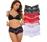 Hialegion Donna Vita Alta Pizzo Brasiliano Slip Tessuto Stretch Invisibile Panty Traspirante Sexy e Attraente M