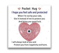 HIAMEA Cuore tascabile abbraccio, cuore da tasca per amici, idea regalo per pensieri, regalo universitario per lei/lui, regalo positivo per compleanno, matrimonio, Natale, festa della mamma, San