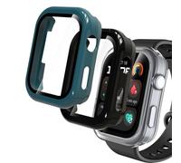 Hianjoo 3 Pack Cover con Vetro Temperato Compatibile per Huawei Watch D2, Pellicola Proteggi Schermo PC Custodia Compatibile con Huawei Watch D2