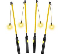 Hianjoo LED Elettronica Lanterna con Asta per Halloween, San Martino, sfilate e Altro (50cm) - giallo, nero