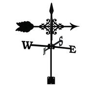 HIAQIMEI Banderuola in Metallo con Ornamento a Freccia, Paletta da Giardino Banderuola segnavento Strumento di misurazione Professionale Indicatore di direzione del Vento Supporto da Giardino per Gia
