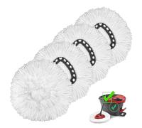 HiBaby 4 Pack Mop Head Replacement Compatible with O Cedar Mop Replace Head EasyWring 1-Tank, Microfiber Spin Mops Refills, Easy Cleaning