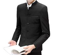 Hibasing Giacca da Uomo Formale da Uomo in Stile Cinese con Collo alla Coreana