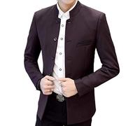 hibasing Giacca da Uomo Formale da Uomo in Stile Cinese con Collo alla Coreana