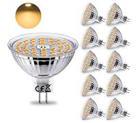 HiBay 10 Lampadina LED GU5.3 MR16 12V,4W Equivalente a 35W Alogena,400LM Luce Bianco Caldo 2700K,220V-240V,Lampadine Faretti LED GU5.3 per Plafoniera Spot Lampada Sostituiscono,Non Dimmerabile