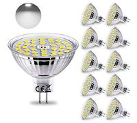 HiBay 10 Lampadina LED GU5.3 MR16 12V,4W Equivalente a 35W Alogena,400LM Luce Bianco Freddo 6000K,220V-240V,Lampadine Faretto LED GU5.3 per Plafoniera Spot Lampada Sostituiscono,Non Dimmerabile
