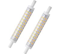 HiBay 2 Pezzi R7S LED 118mm Lampadina Bianco Caldo 10W Sostituisce 80W Lampada Alogena a Stelo 230V 3000K Lampadina Faretto Non Dimmerabile [Classe energetica G].