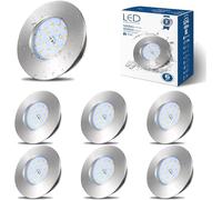 HiBay 6 Faretti Led da Incasso per Cartongesso 5W IP44 Faretti Led Soffitto Incasso Bianco Neutro 500LM,220V Bagno Inox Foro Ø60mm-65mm per Cucina,Esterno