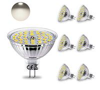 HiBay 6 Lampadina LED GU5.3 MR16 12V,4W Equivalente a 35W Alogena,400LM Luce Naturale 4500K,Lampadine Faretti LED GU5.3 per Plafoniera Spot Lampada Sostituiscono,Non Dimmerabile