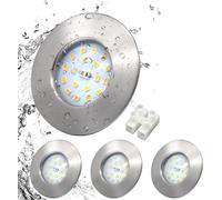 HiBay Faretti Led da Incasso per Cartongesso 5W Ultrasottili Faretti Led Soffitto Incasso 500LM,Bianco Neutro,220V Inox IP44,Foro Ø60mm-65mm per Cucina,Esterno Set di 4