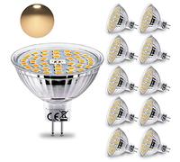 HiBay Lampadina LED GU5.3 MR16 12V,4W Equivalente a 35W Alogena,400LM Luce Bianco Calda 3000K,220V,Lampadine Faretto LED GU5.3 per Plafoniera Spot Lampada Sostituiscono,Non Dimmerabile Set di 10