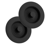Hibbent Set di 2 Tappo Lavello Cucina con Filtro Lavello,Tappo Lavandino e Filtro Lavello,L'intero Set è in Acciaio Inox,Anti-intasamento,Anti-odore,Profondità del Foro del Lavandino>25mm-Nero