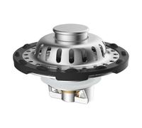 Hibbent Tappo per lavabo 3 in 1 aggiornato, in acciaio inox, per foro per lavabo da 25-46 mm, tappo pop-up universale con cestello filtro rimovibile, nucleo in ottone, cromato