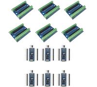 hiBCTR Confezione da 12 pacchetti di sviluppo Nano V3.0 con 6 schede controller USB-C ATmega328P e 6 schermi di espansione IO