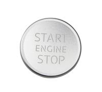 HIBEYO 1 pezzo in lega di alluminio motore stop bottone automatico adesivo adatto per Audi A4 A5 A6 A7 Q5 Q7 Auto One Button Pulsante di accensione Pulsante Decorazione Interni Accessori Argento
